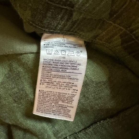 Old Navy Green Camo Knit Linen-Blend Shorts Large - Picture 4 of 4